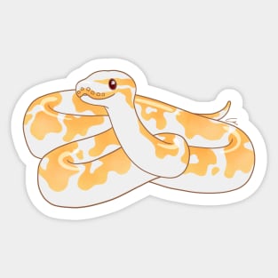 Albino Ball Python Digital Illustration Sticker